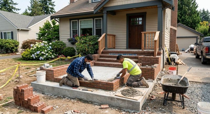Brick Porch Installation in Fairfield County, CT