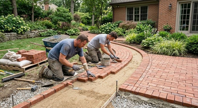 Brick Hardscape Installation in Nashua, NH