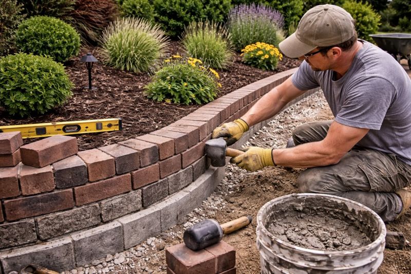 Brick Hardscape Installation in Providence, RI