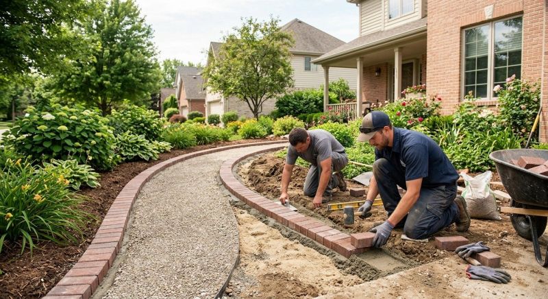 Brick Landscaping Installation in Boston, MA
