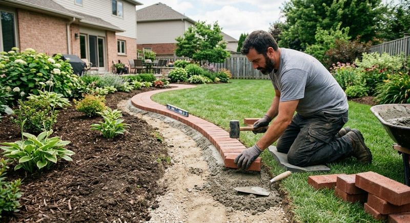 Stone Edging Installation in Stamford, CT