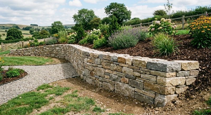 Stone Wall Hardscaping in West Hartford, CT